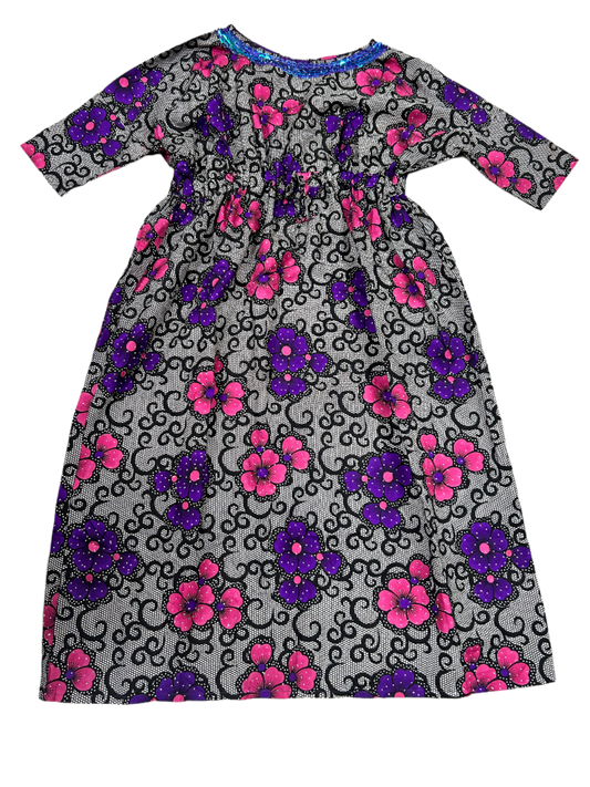 pink and purple sunflower dress